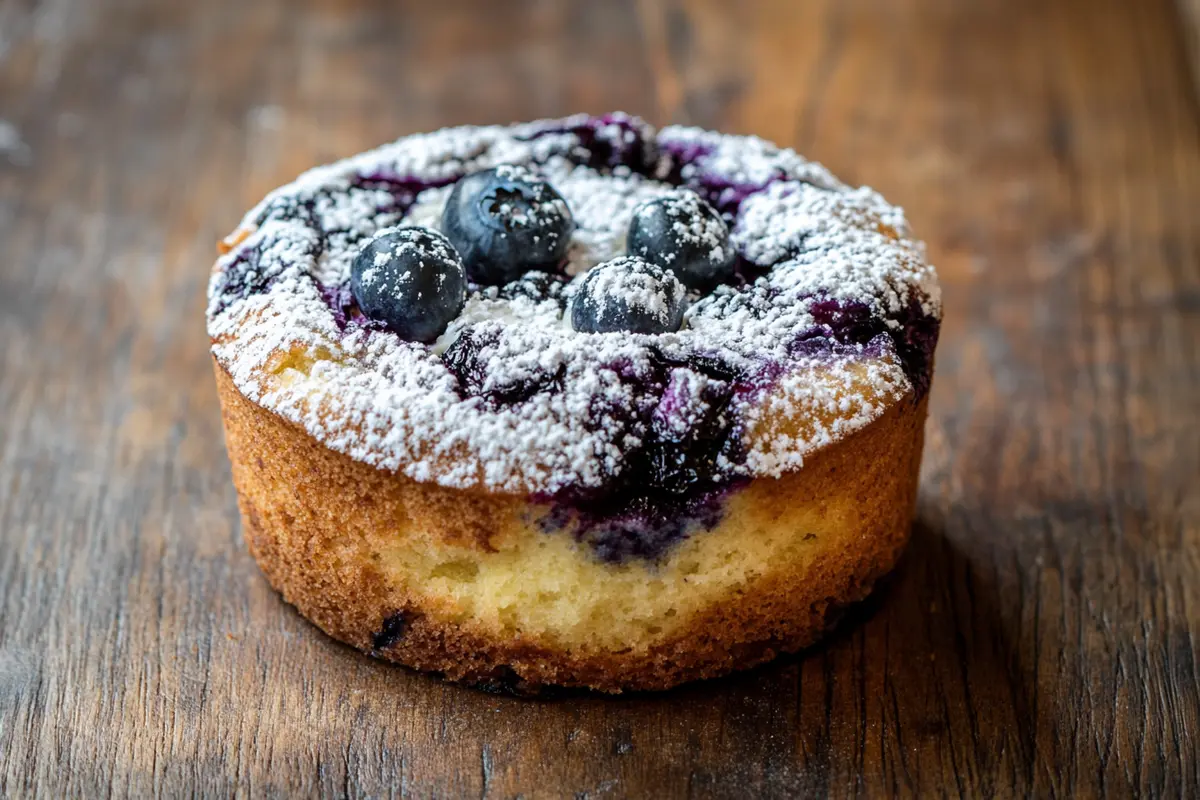 A mouthwatering blueberry cream cheese muffin with visible creamy filling and fresh blueberries, perfect for showcasing breakfast ideas.