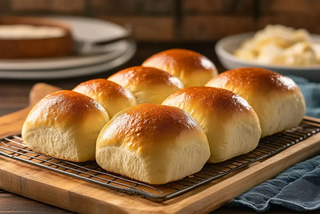 Freshly baked homemade bread rolls for Philly cheesesteaks, golden and steaming