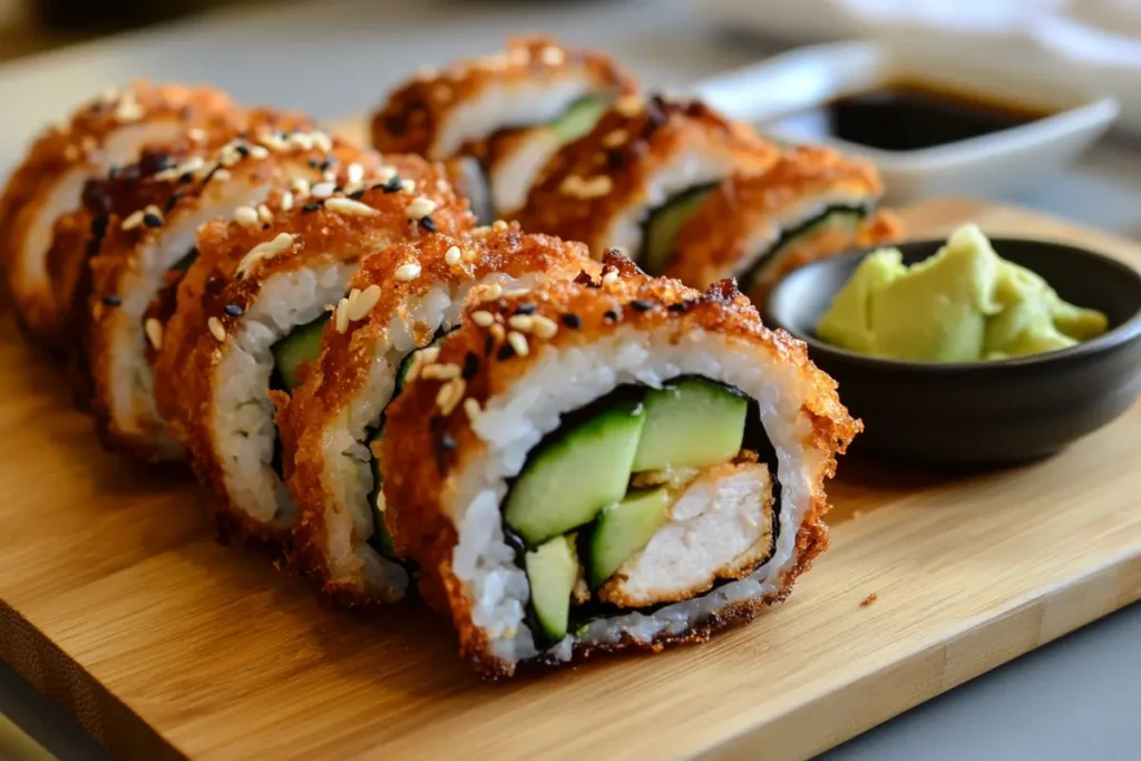 Is chicken tempura roll healthy? This air-fried version offers the same crunch with less oil, making it a better choice.